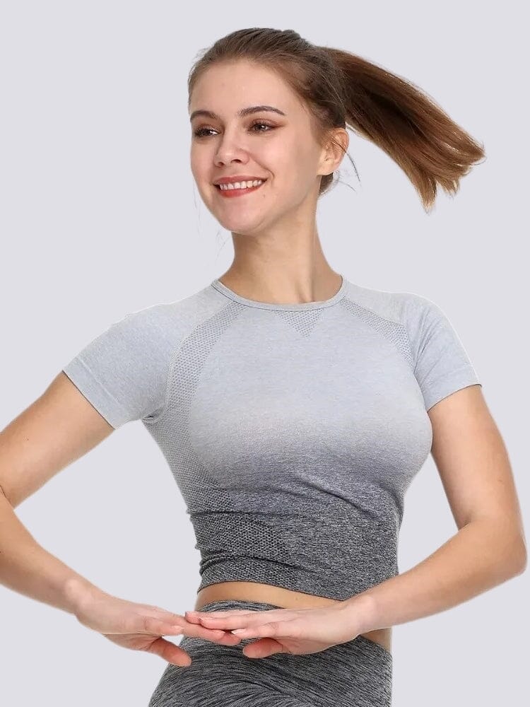 T-Shirt Sport Dégradé Manches Courtes | Yogaova