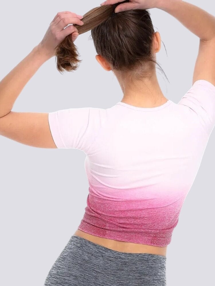T-Shirt Sport Dégradé Manches Courtes | Yogaova
