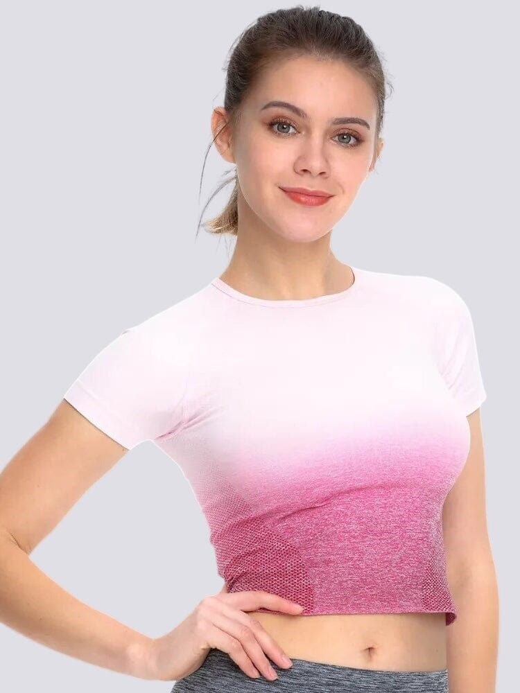 T-Shirt Sport Dégradé Manches Courtes | Yogaova