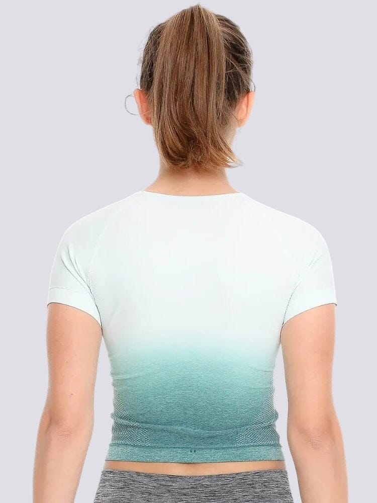 T-Shirt Sport Dégradé Manches Courtes | Yogaova
