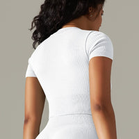 T-Shirt Sport Zippé Manches Courtes  | Yogaova