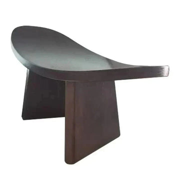 Tabouret de Yoga et Méditation Bois Foncé 16cm