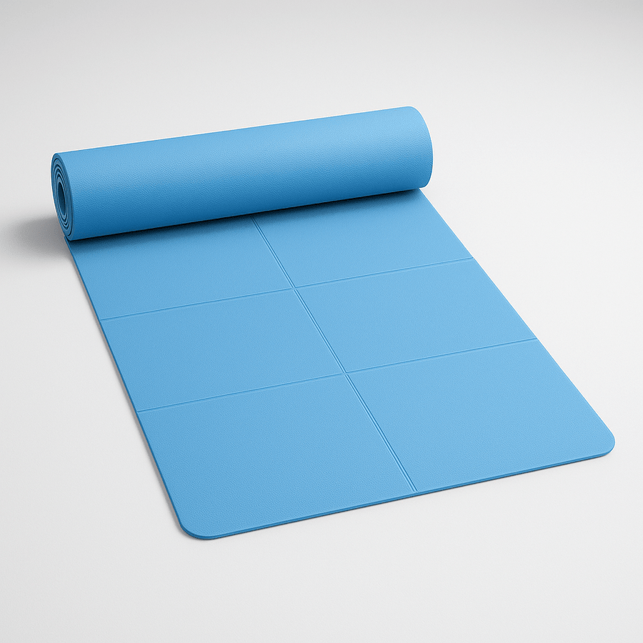 Tapis de yoga 4mm bleu