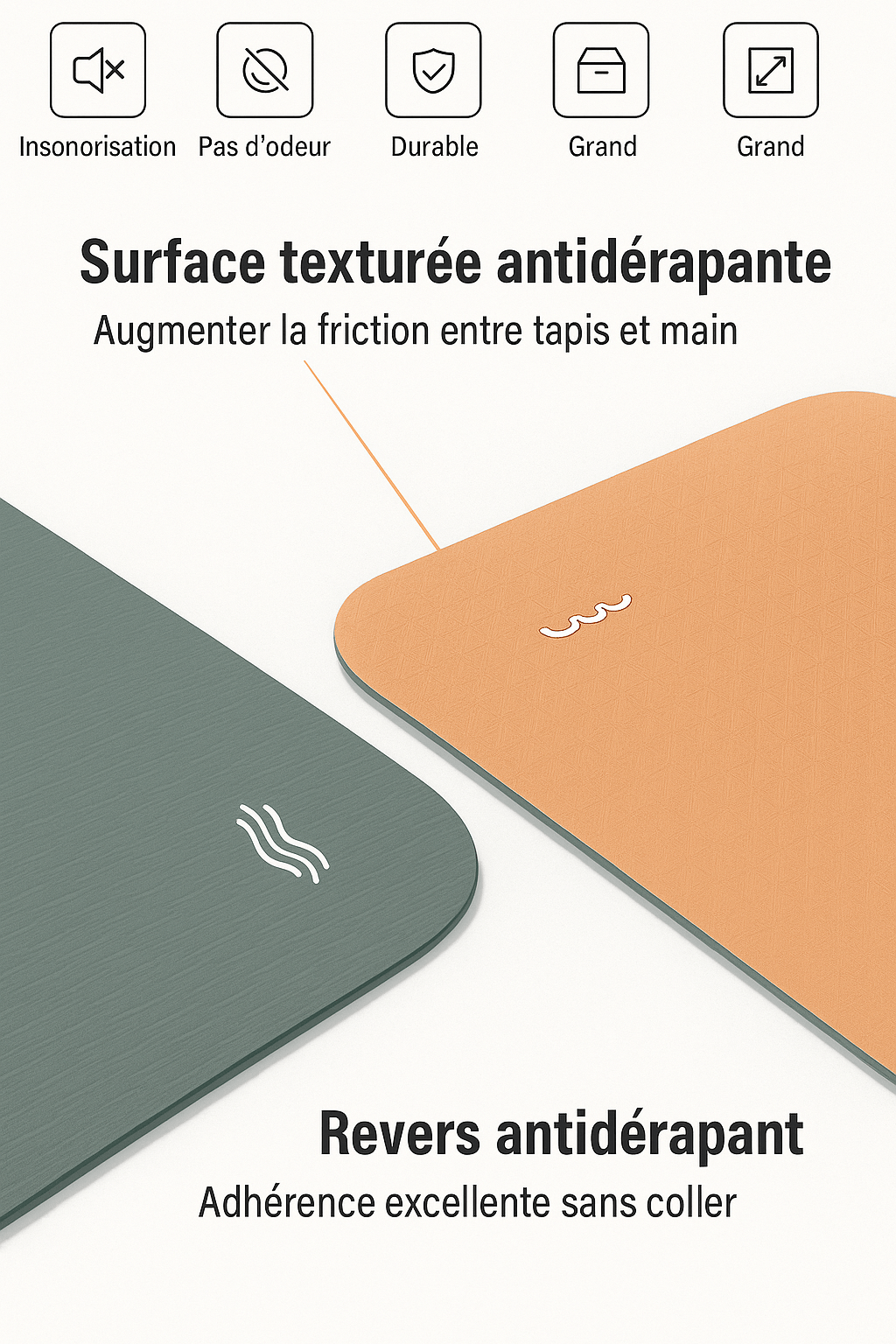tapis de yoga antidérapant vert