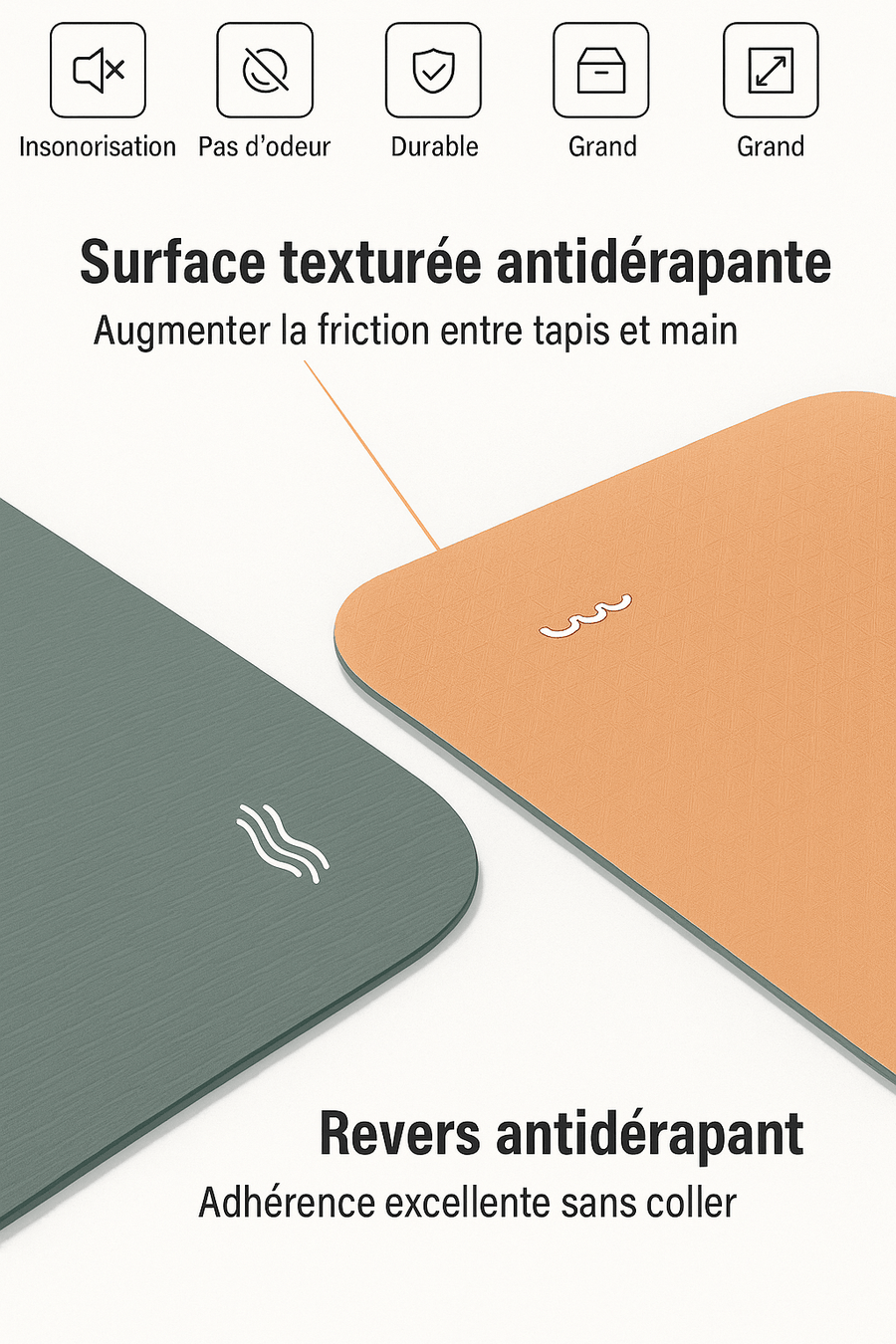 tapis de yoga antidérapant vert