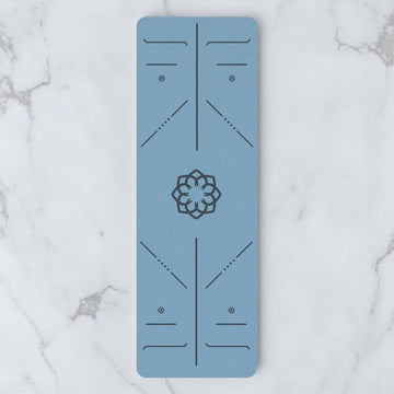 tapis de yoga naturel bleu