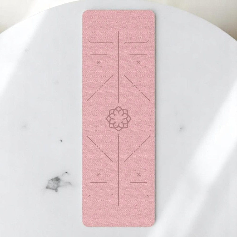 tapis de yoga pliable rose