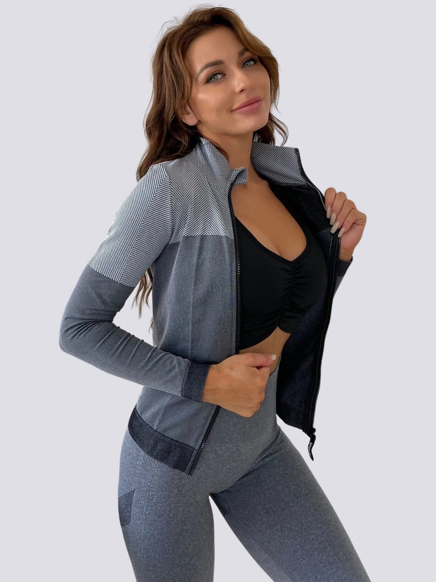 Veste Sport Running Fermeture Éclair | Yogaova